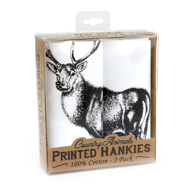 Mag Mouch Stag Handkerchiefs - 2 Pack	