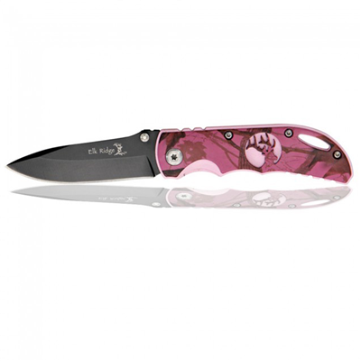 Elk Ridge Pink Camo Folding Knife 