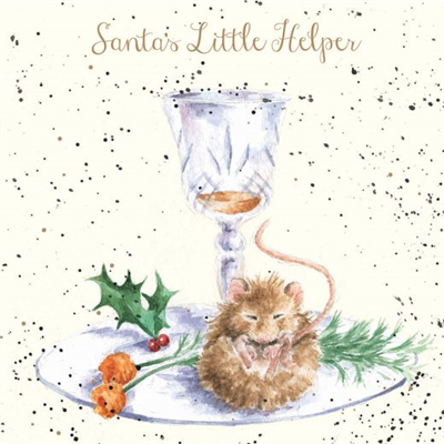 Wrendale Christmas Card - Santa's Little Helper