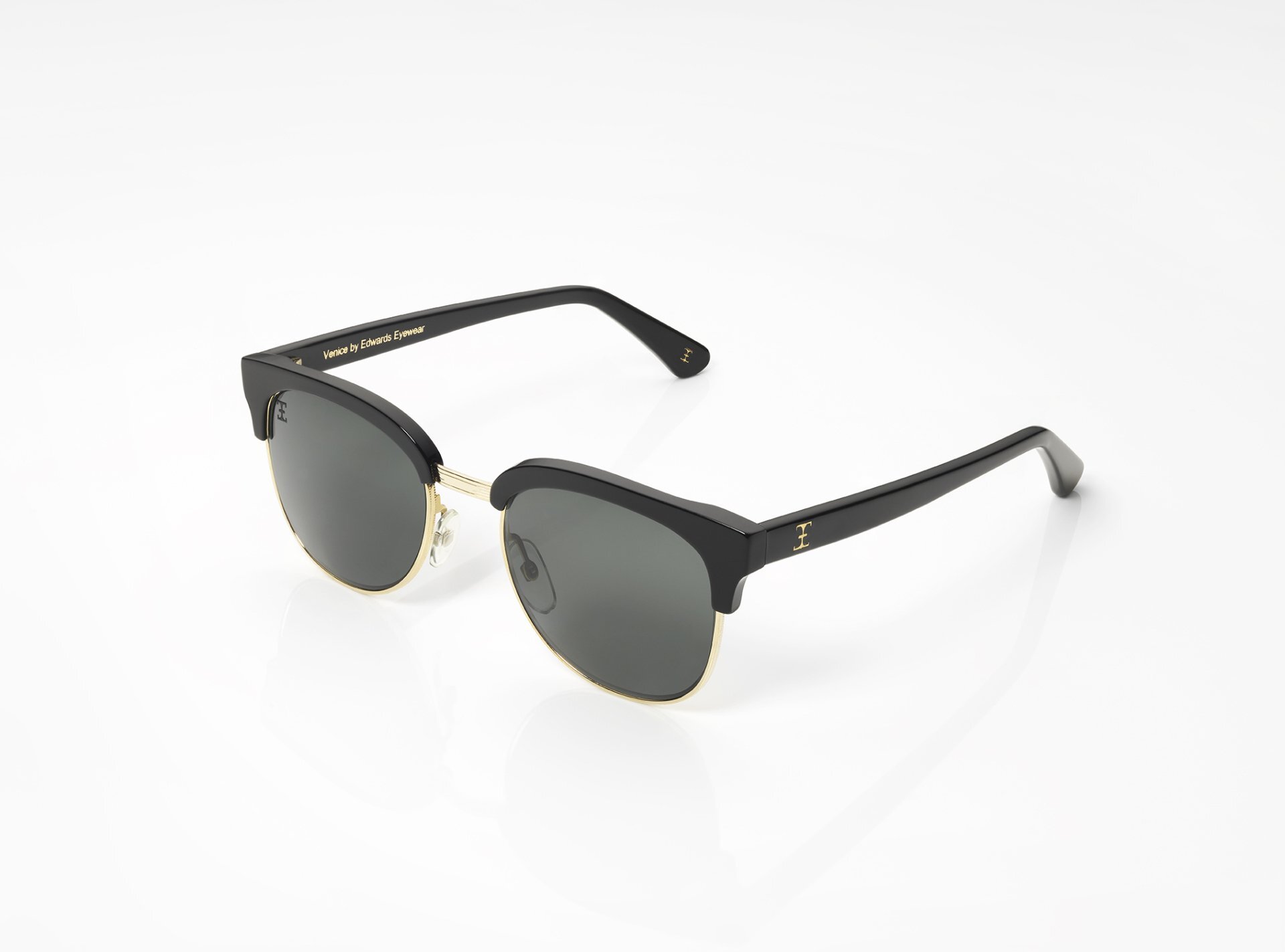 Edwards Eyewear Venice Gloss Black with Polarised Grey Lens - Image 2