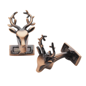 Laksen Trophy Deer Cufflinks - Copper