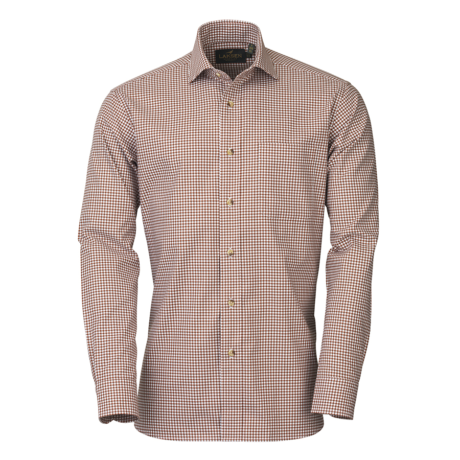 Laksen Matt Organic Cotton Shirt - Red Check