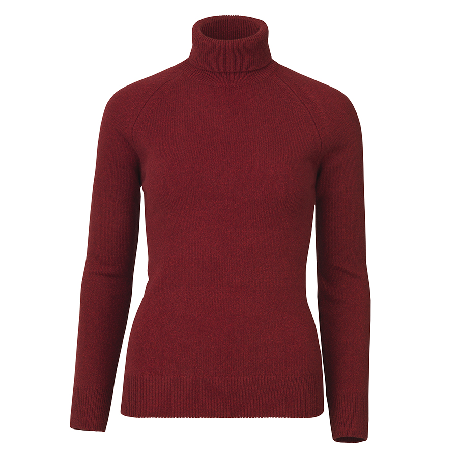 Laksen Ladies Westminster Roll-Neck Jumper - Wine
