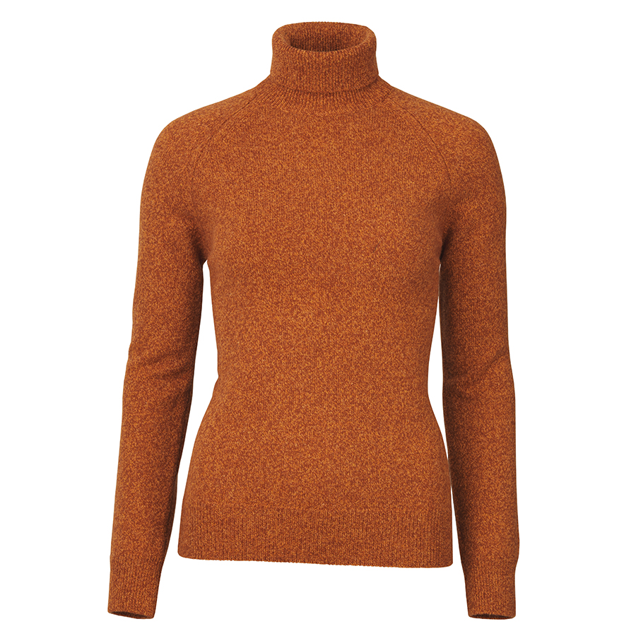 Laksen Ladies Westminster Roll-Neck Jumper - Mandarin