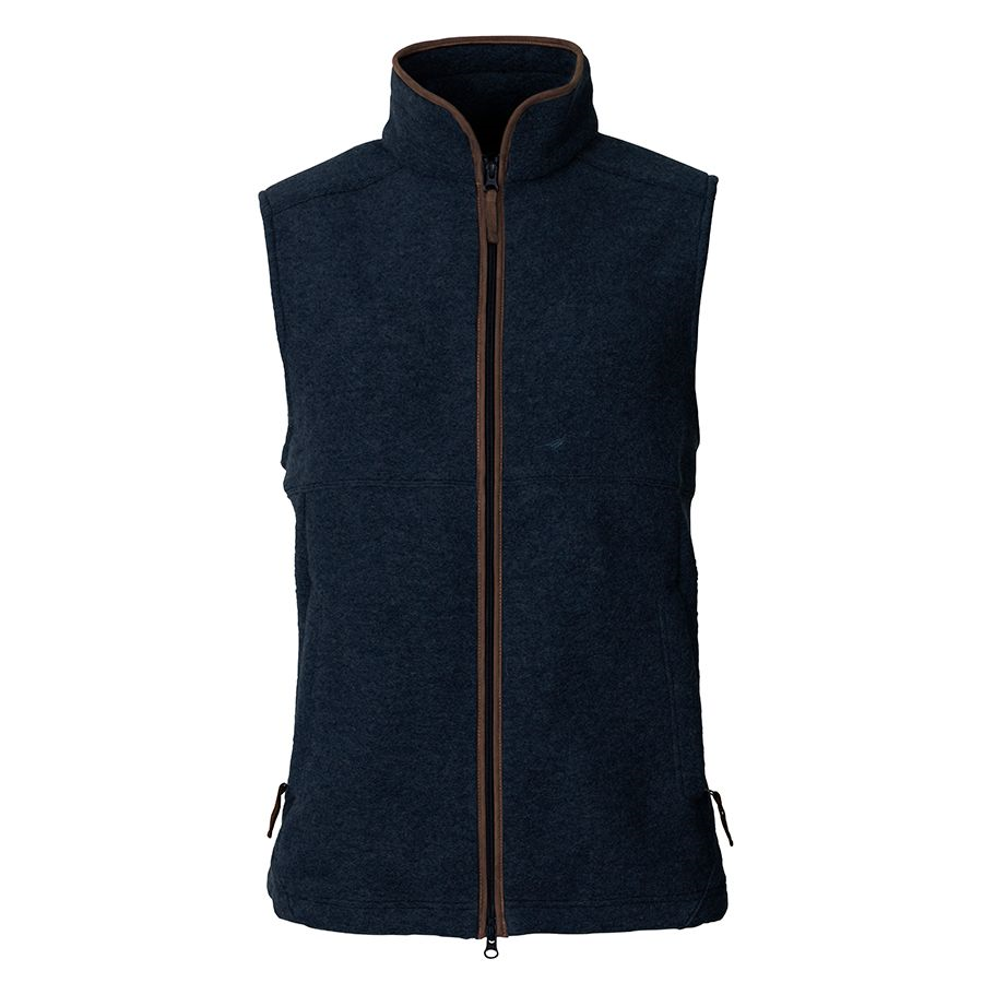 Laksen Isla Felted Wool Fleece Vest - Navy