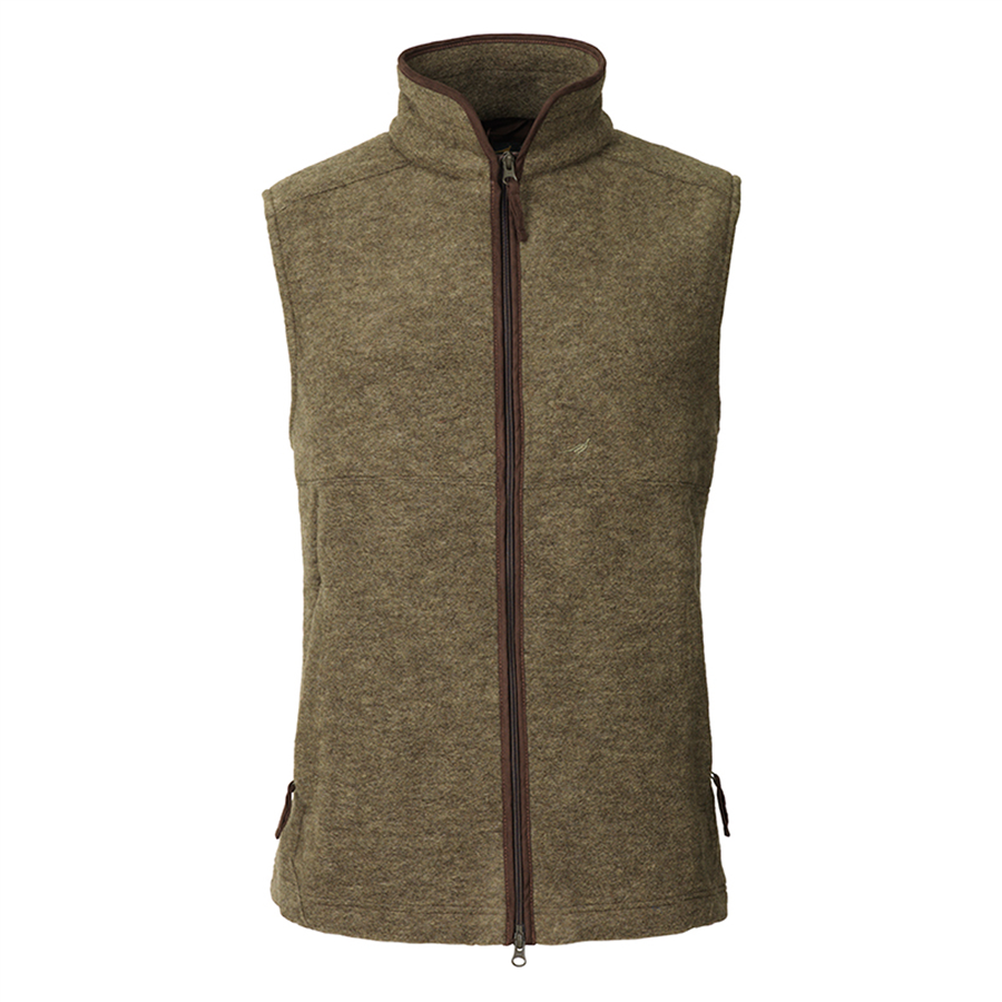 Laksen Isla Felted Wool Fleece Vest - Olive