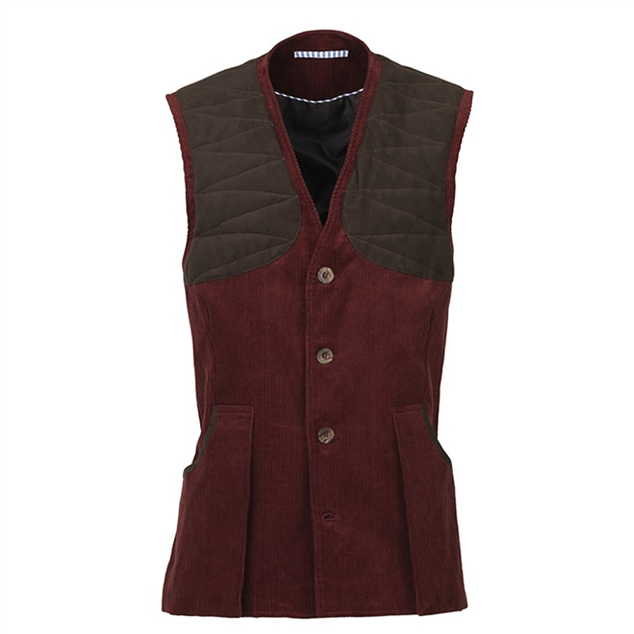 Laksen Kensington Bowcombe Shooting Vest - Rosewood