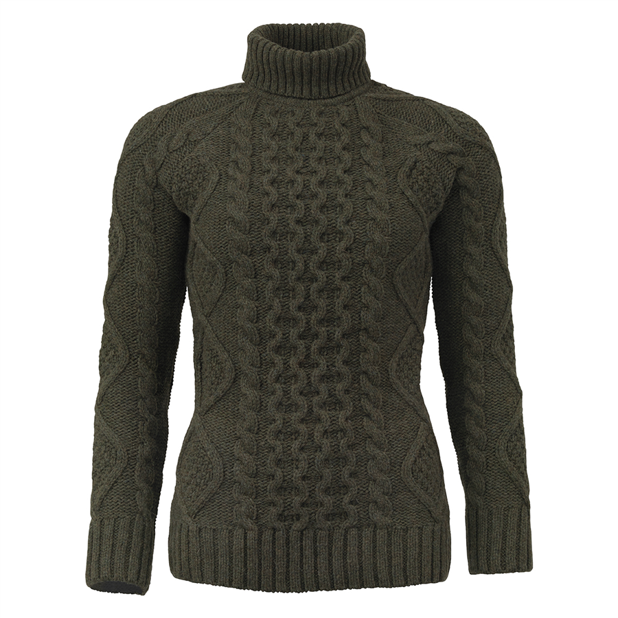 Laksen Ladies Knightsbridge rollneck - Olive Sweater