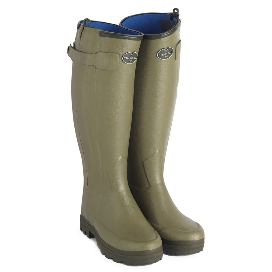 Le Chameau Ladies Chasseur Neoprene Lined Boots - Vert Vierzon - Image 2