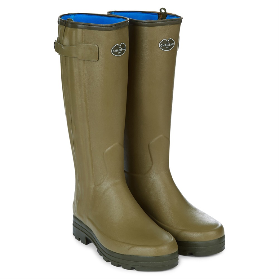 Le Chameau Mens Chasseur Neoprene Lined Boots - Vert Vierzon