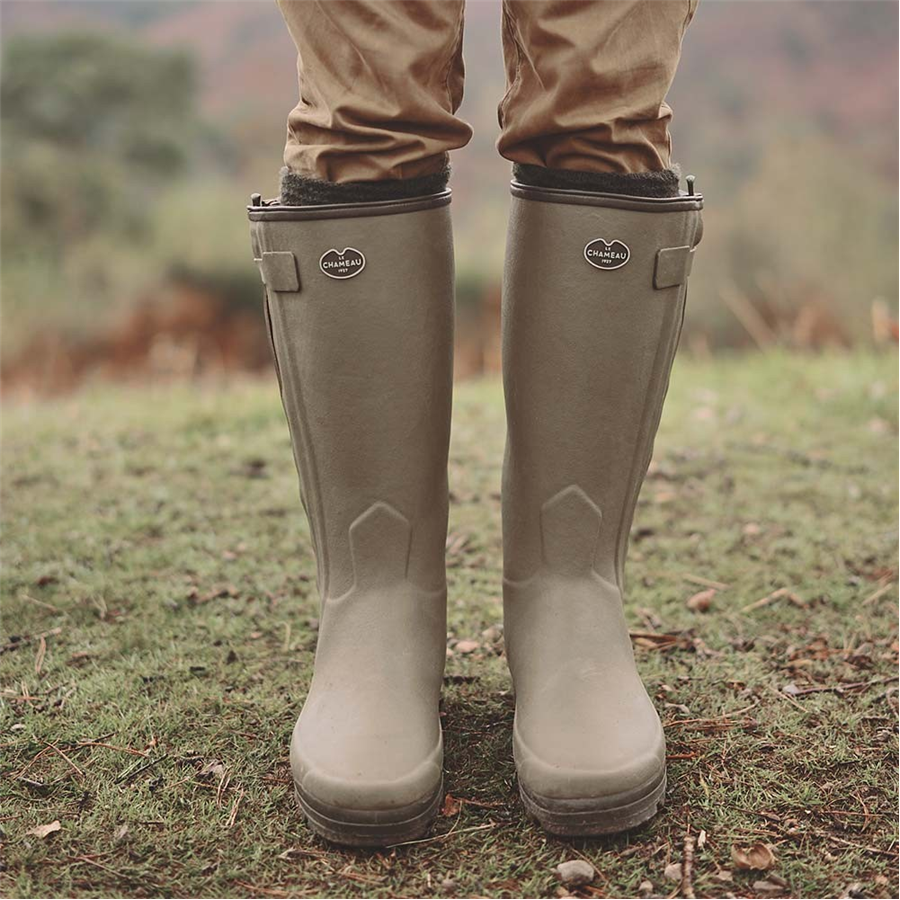 Le Chameau Mens Chasseur Neoprene Lined Boots - Vert Vierzon - Image 8