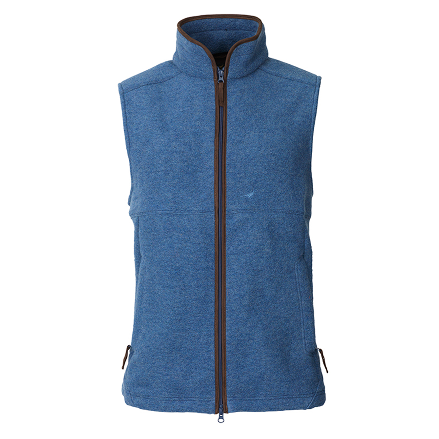 Laksen Isla Felted Wool Fleece Vest - Sky