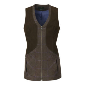Laksen Pippa Linhope Zip Shooting Vest - Tweed