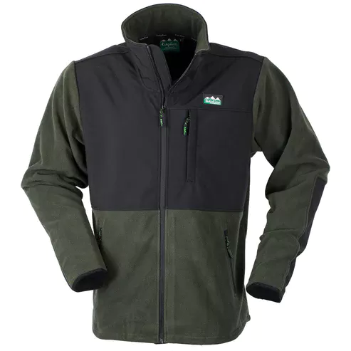 Ridgeline Hybrid Fleece - Olive & Black
