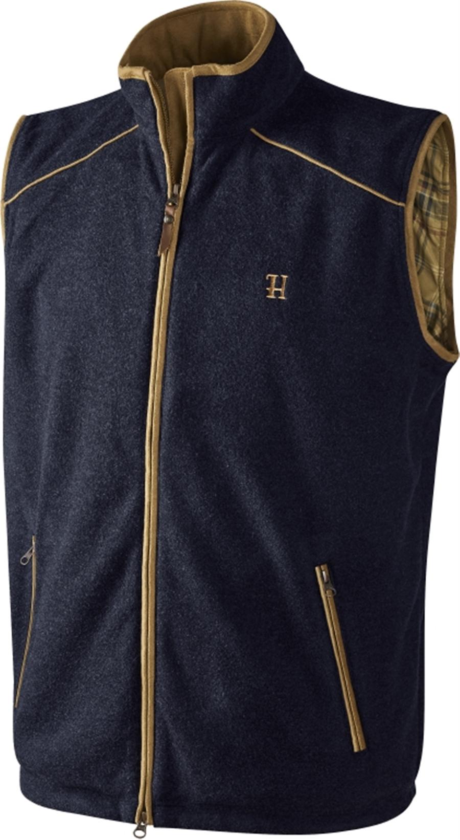 Harkila Men's Sandhem Fleece Waistcoat - Dark Navy Melange
