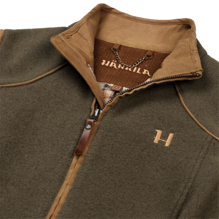Harkila Ladies Sandhem Fleece Gilet - Willow Green Melange - Image 3