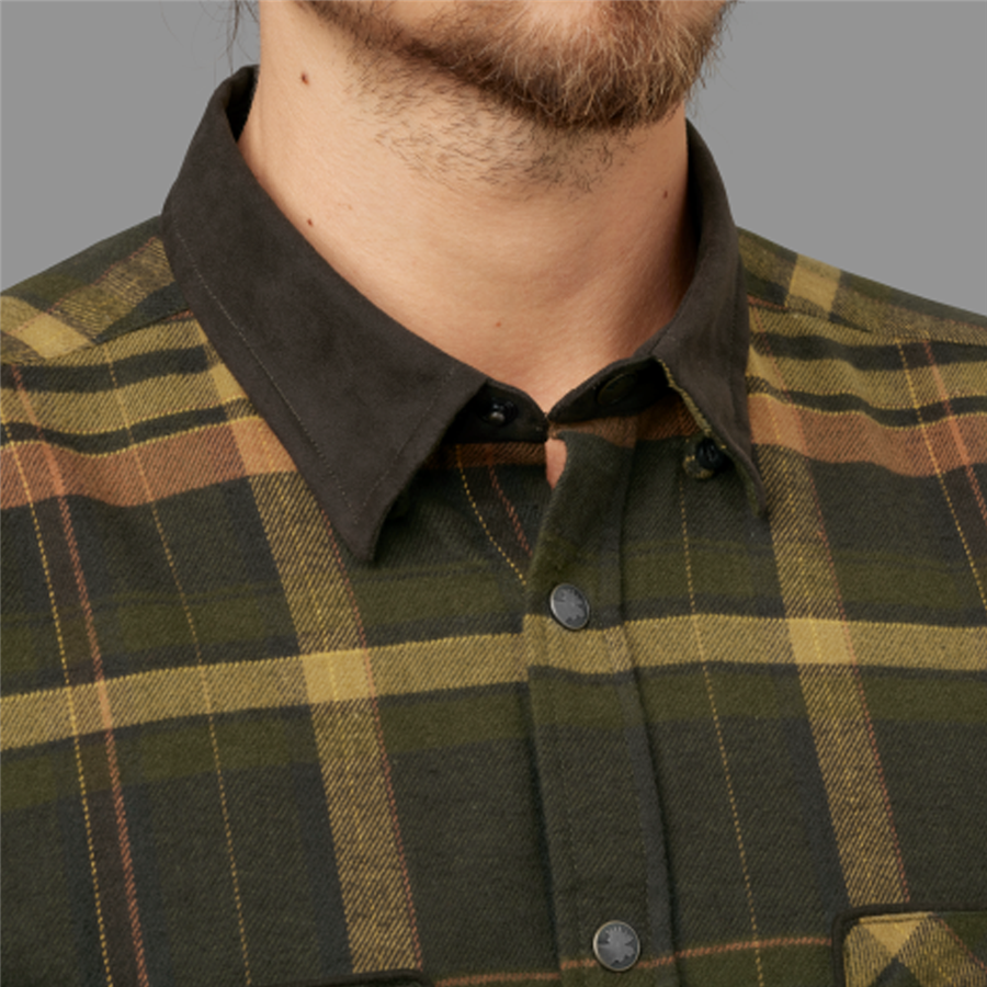 Harkila Pajala Shirt - Green & Brown - Image 3