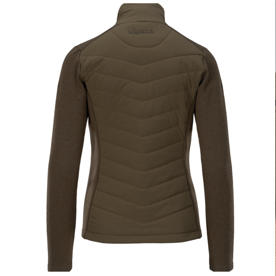 Harkila Ladies Retrieve Insulated Cardigan - Dark Warm Olive - Image 2