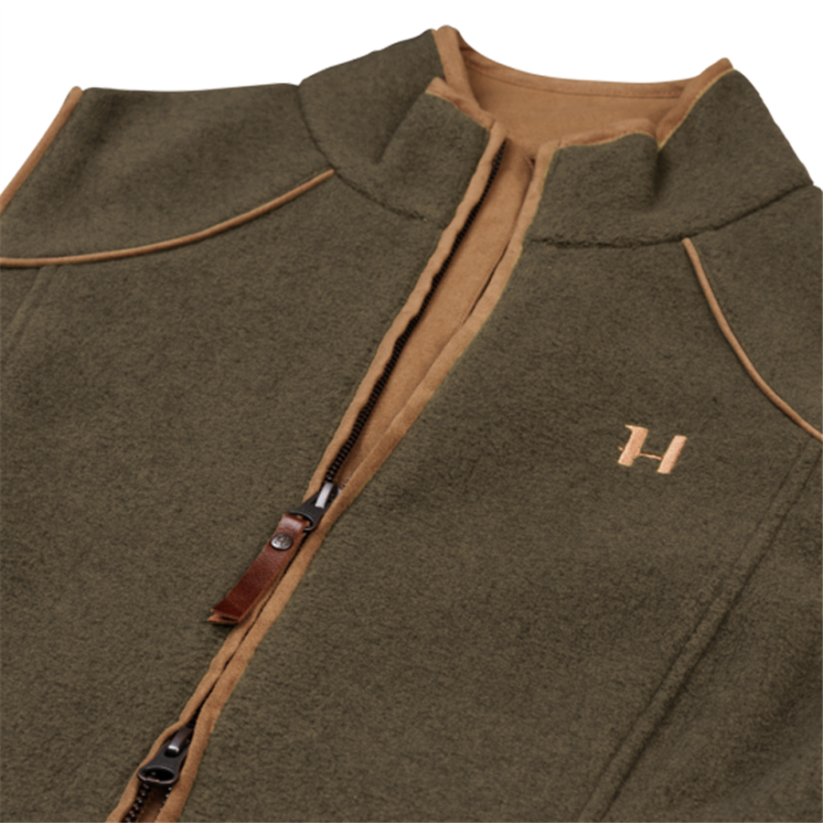 Harkila Ladies Sandhem Fleece Gilet - Willow Green Melange - Image 4