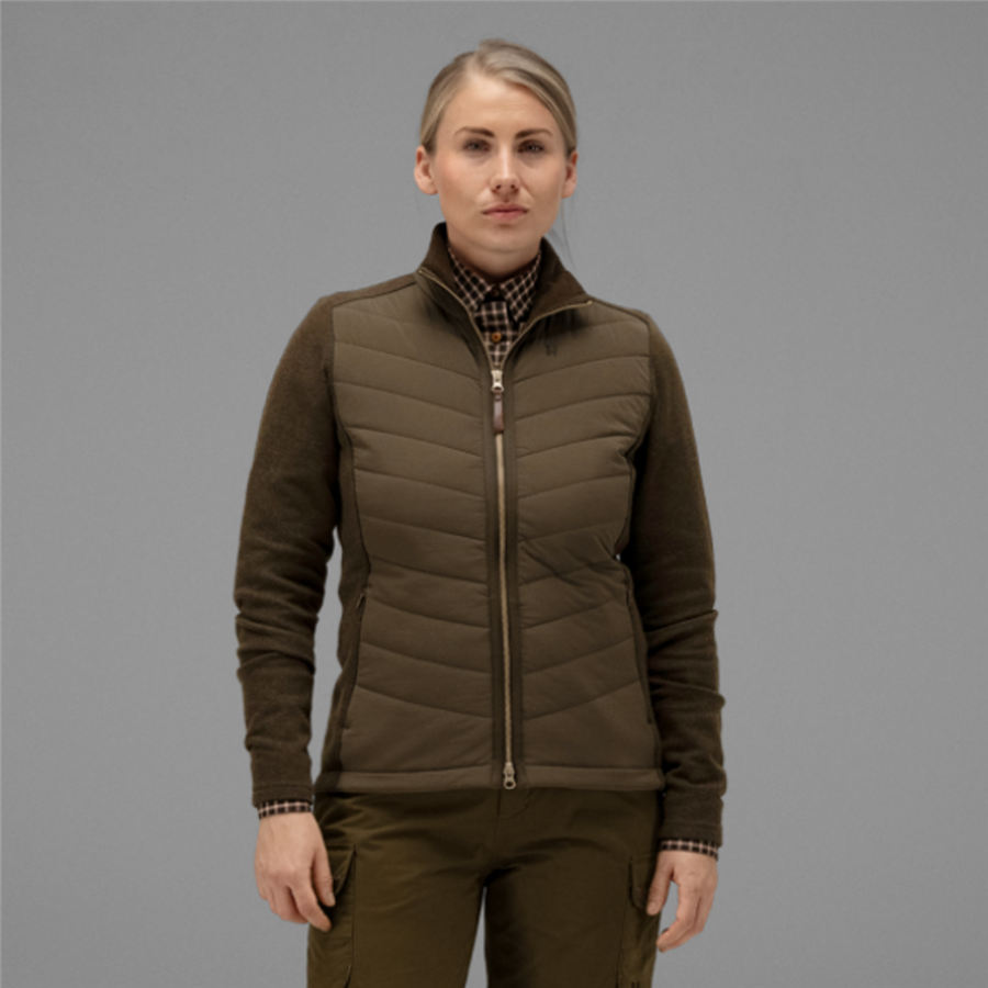 Harkila Ladies Retrieve Insulated Cardigan - Dark Warm Olive - Image 3
