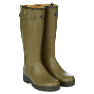 Le Chameau Mens Chasseur Leather Lined Boots - Vert Vierzon
