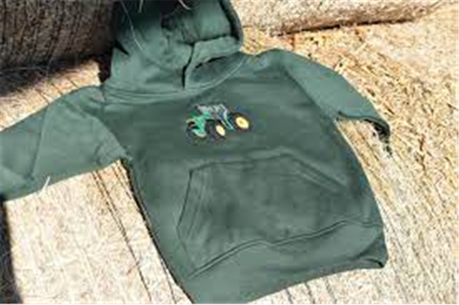 LJ Creative Childrens Tractor Hoodie - Green