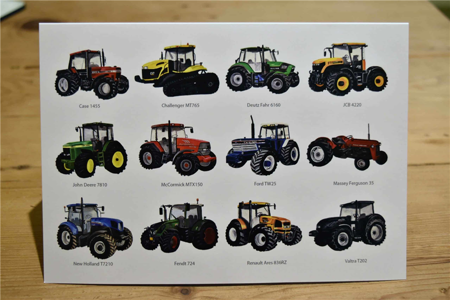 LJ Creative Tractor Lovers Greeting Cards