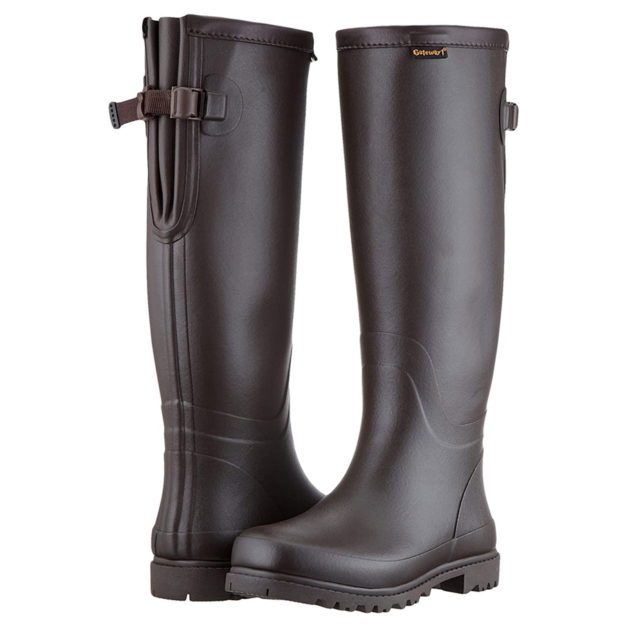 Gateway1 Ladies Ascot Wellington Boots - Dark Brown - Image 3