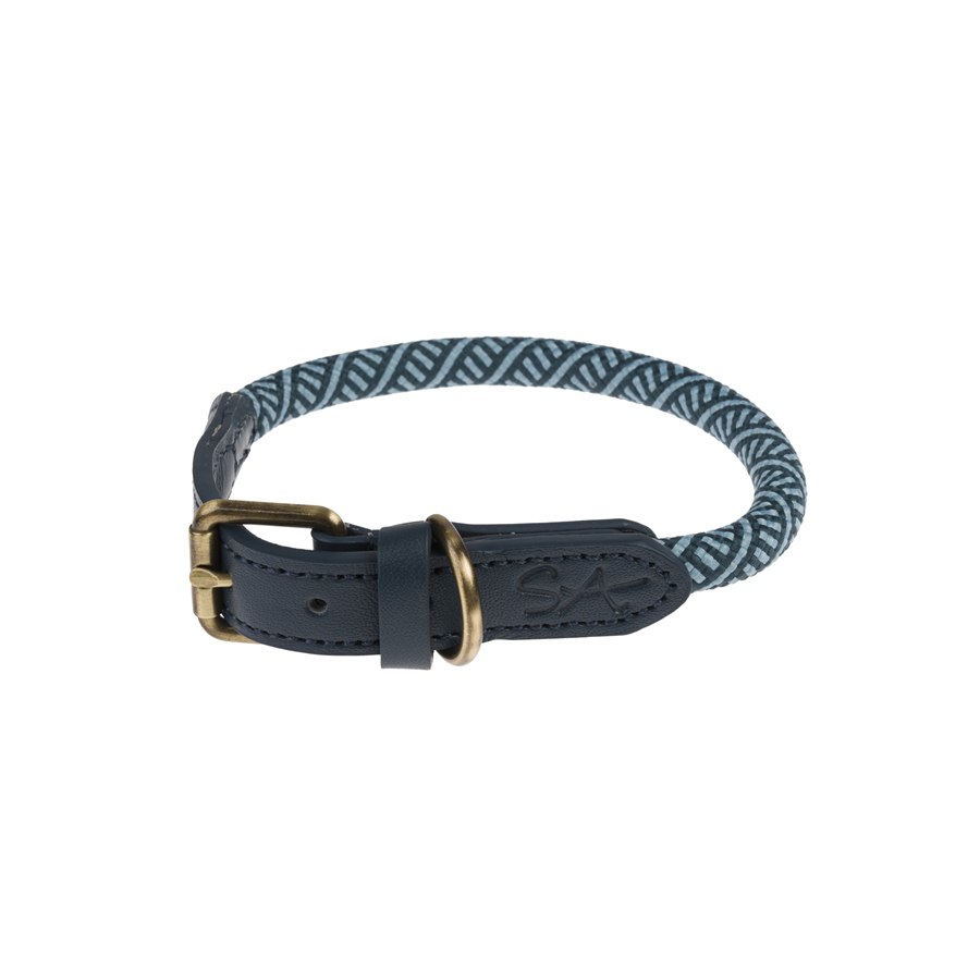 Sophie Allport Rope Dog Collar - Teal