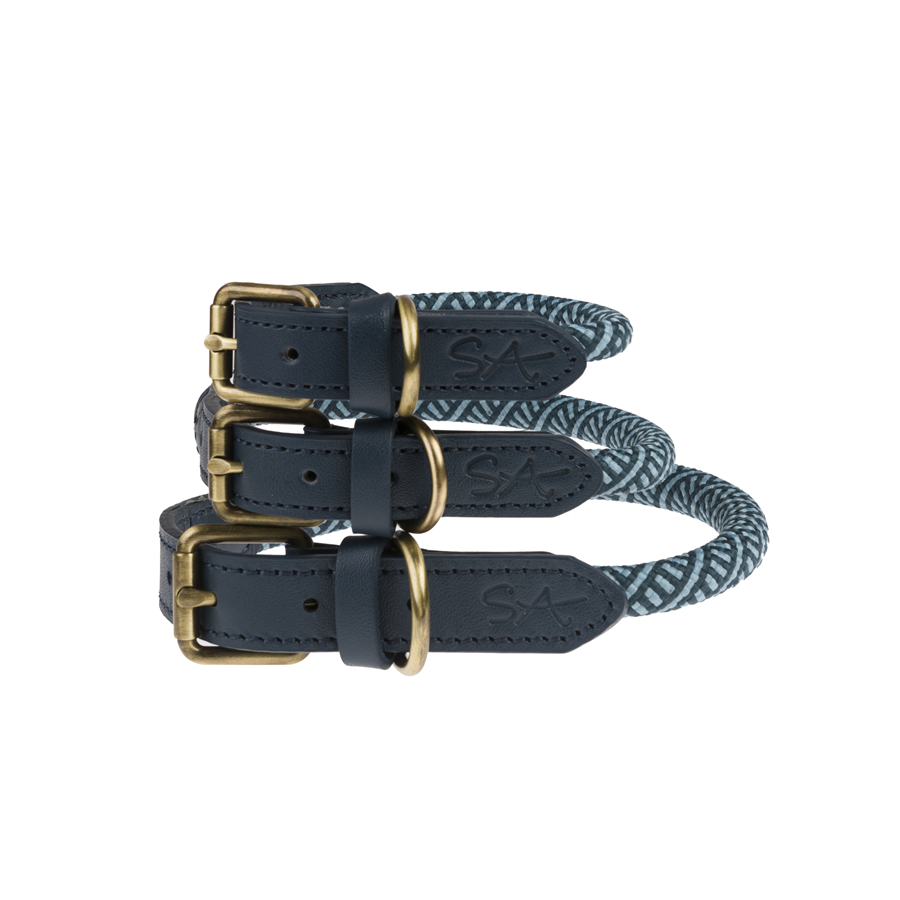 Sophie Allport Rope Dog Collar - Teal - Image 2
