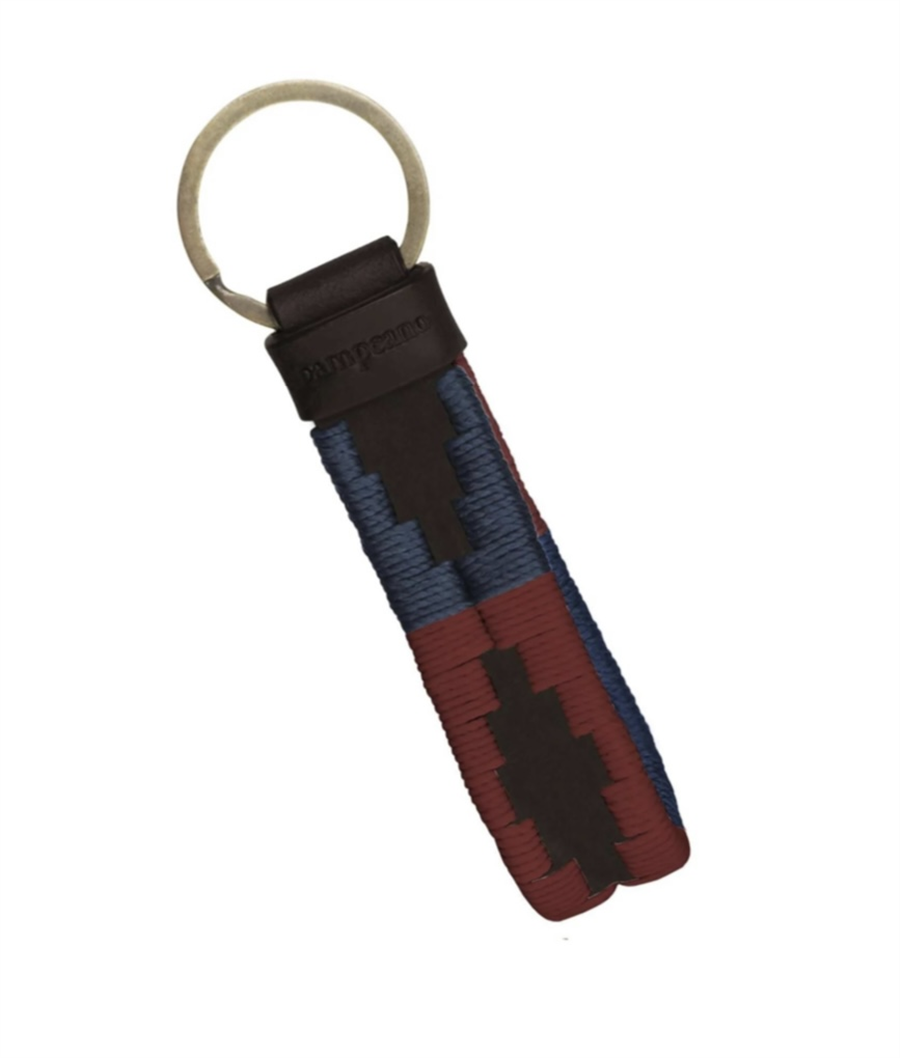 Pampeano Charro Key Ring - Brown Leather/Marcado Stitching