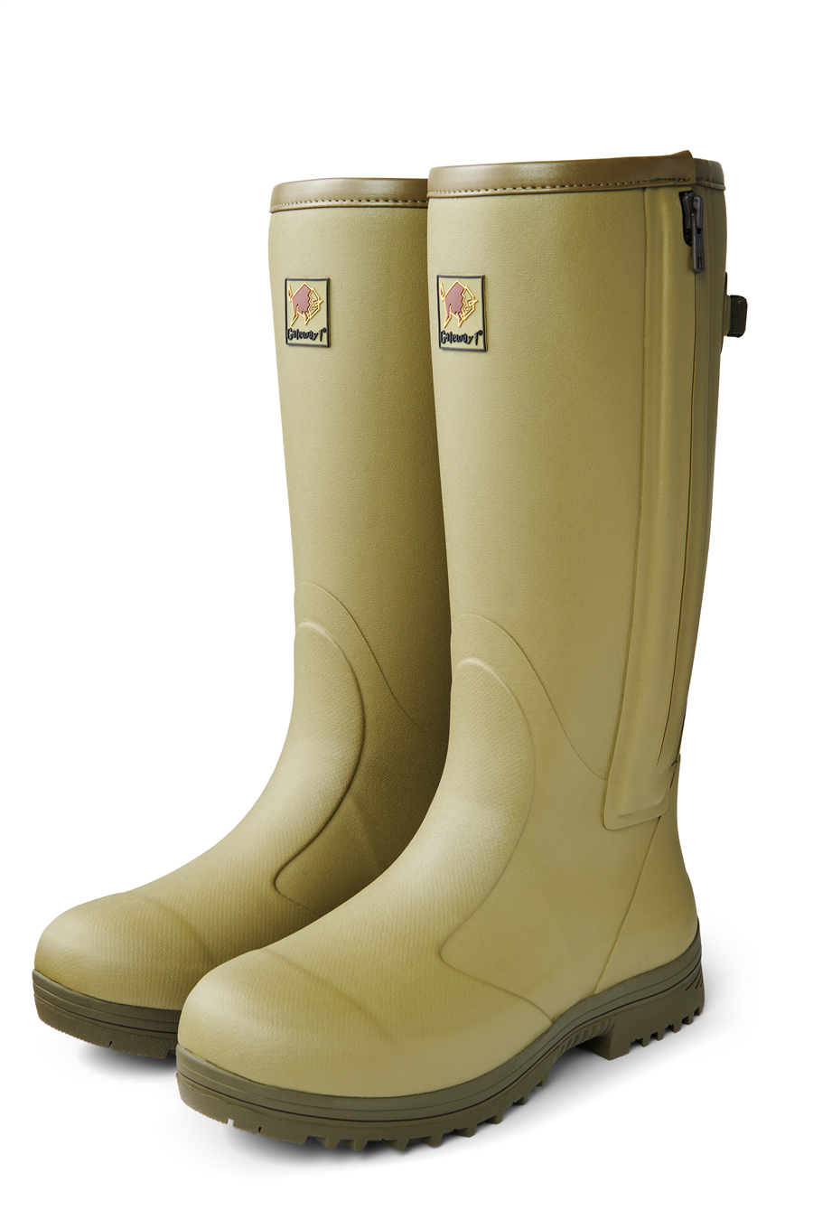 Gateway1 Men's Pheasant Game 18" 5mm Wellingtons with Side Zip - Cedar Olive