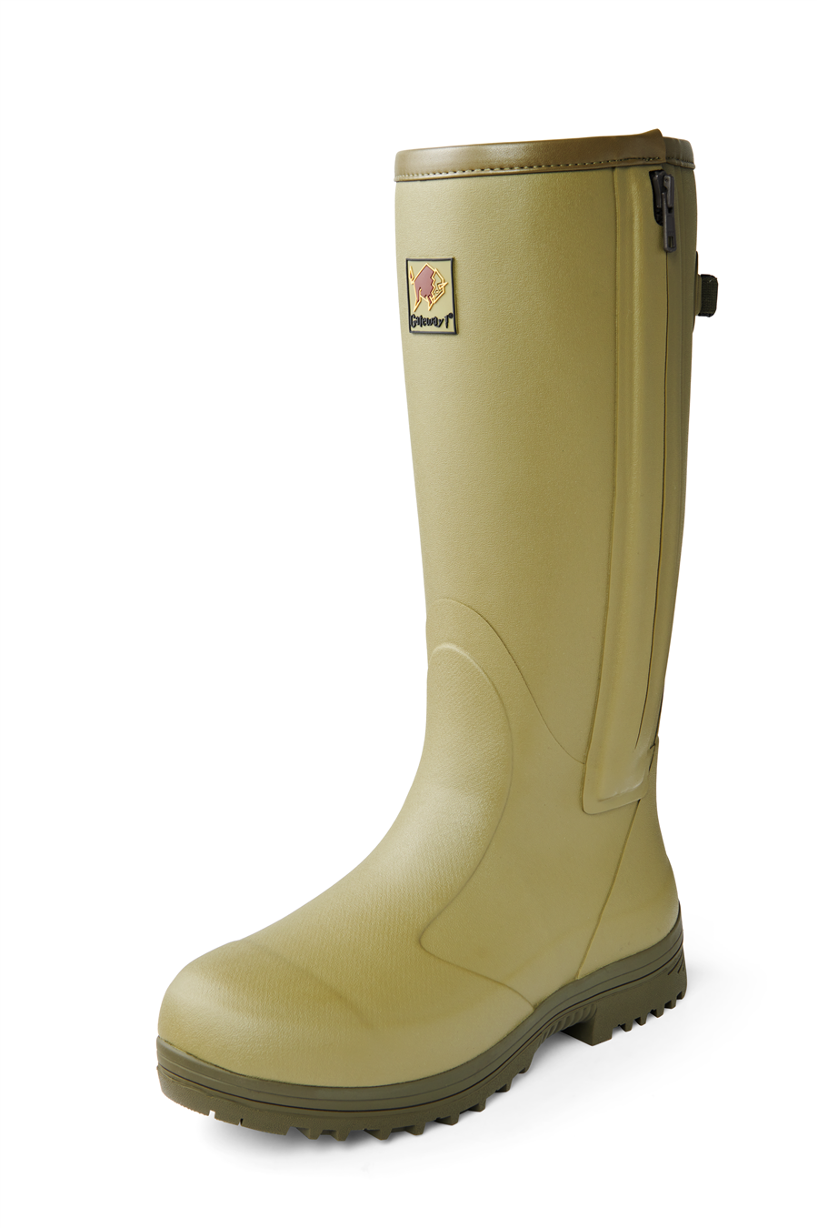Gateway1 Men's Pheasant Game 18" 5mm Wellingtons with Side Zip - Cedar Olive - Image 3