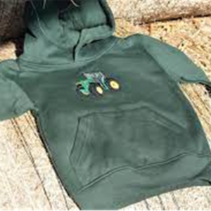 LJ Creative Childrens Tractor Hoodie - Green