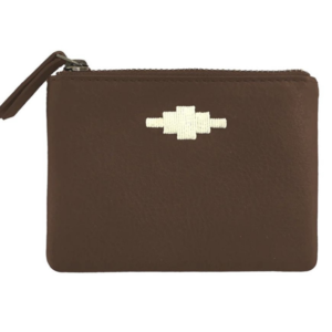 Pampeano Cambio Purse - Brown Leather/Cream Stitching