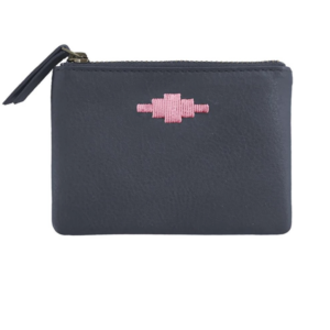 Pampeano Cambio Purse - Navy Leather/Pink Stitching
