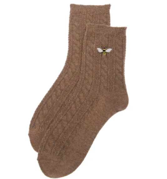Sophie Allport Knitted Bed Socks - Bees