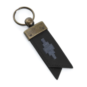 Pampeano Juntos keyring Black leather/Navy Stitching