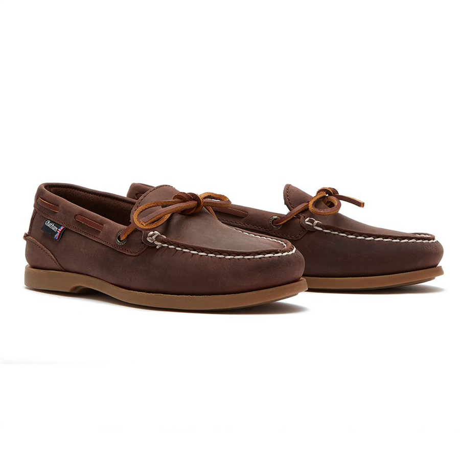 Chatham Ladies Olivia G2 Premium Nubuck Slip-On Deck Shoes - Chocolate - Image 3