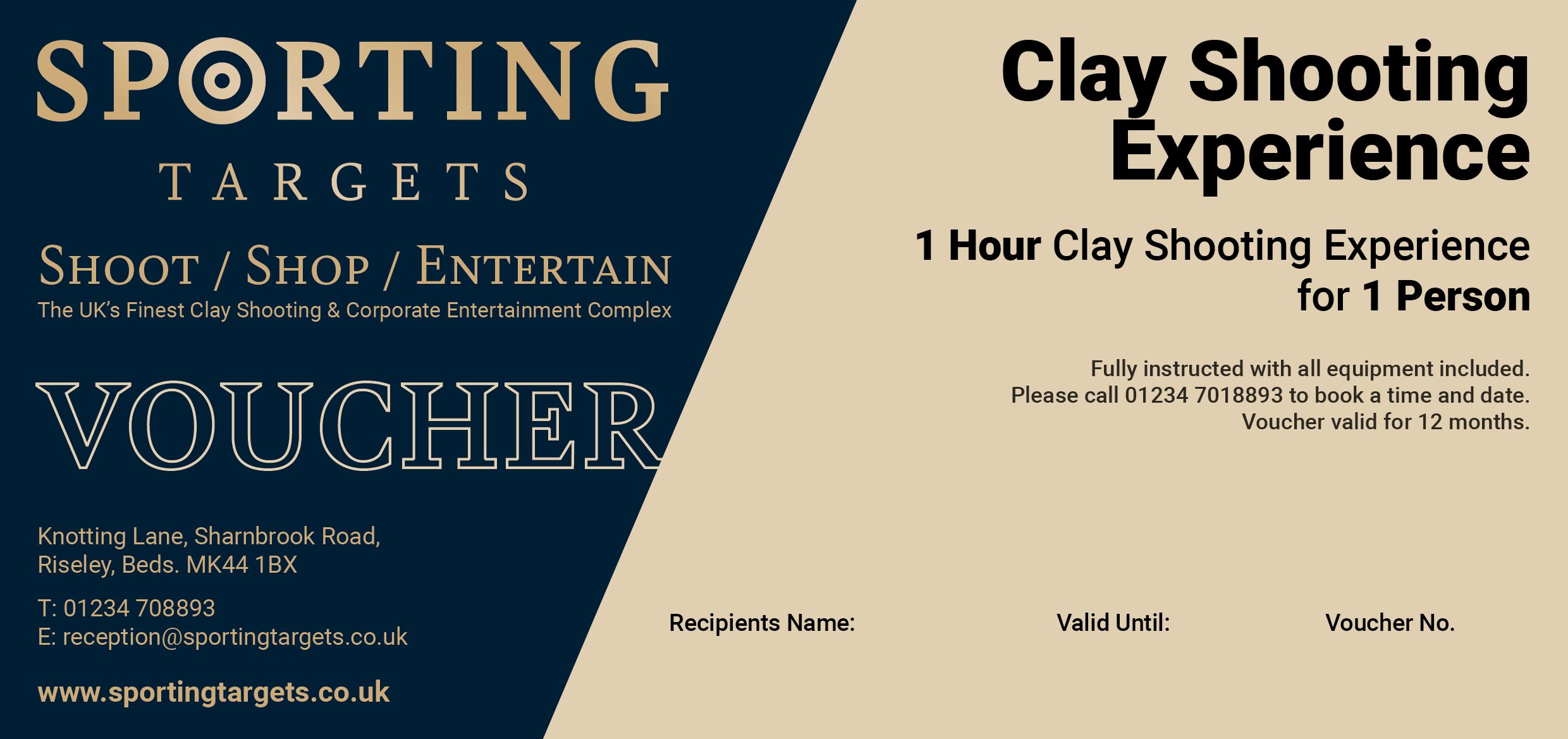 Experience – Clay Shooting 1Hr for 1 Person