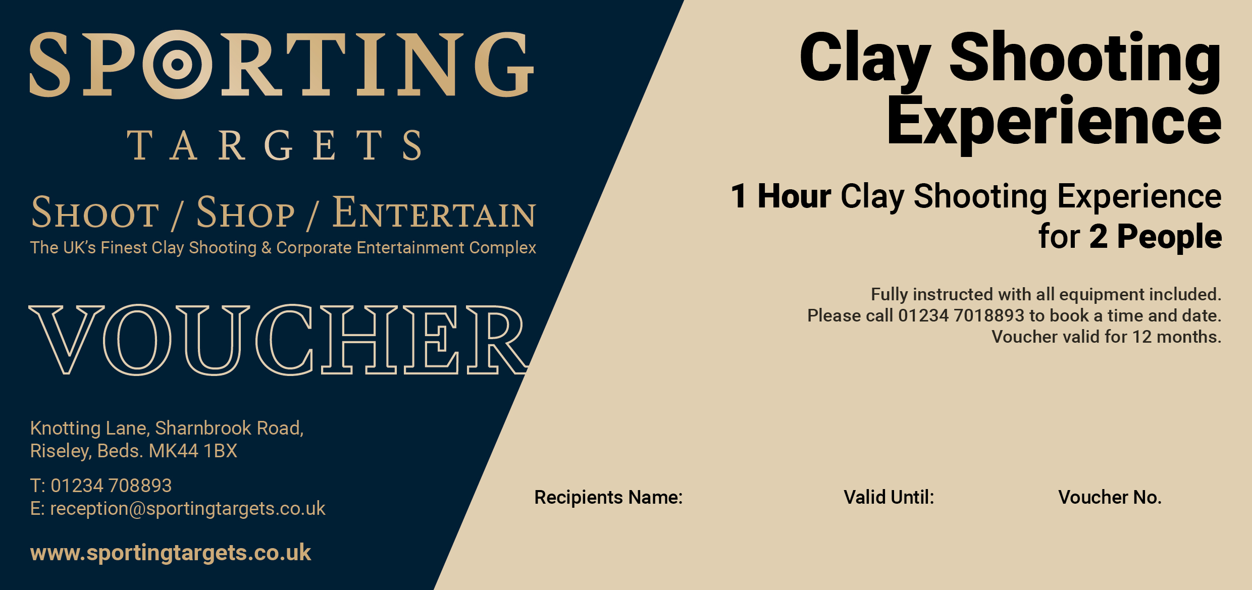 Experience – Clay Shooting 1Hr for 2 People