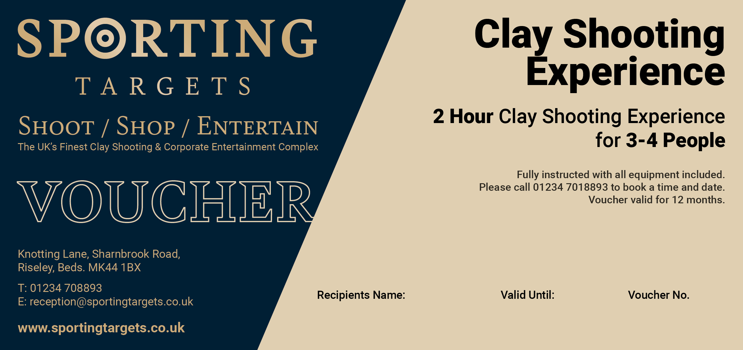 Experience – Clay Shooting 2Hr for up to 4 People