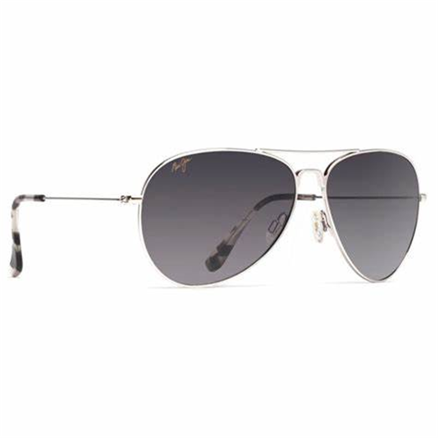 Maui Jim Mavericks Silver Frames with Neural Grey Lens