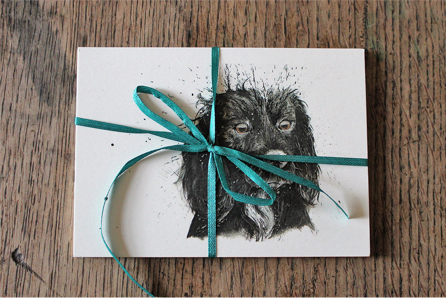 Clare Brownlow Black Cocker Spaniel Postcards - Pack of 10