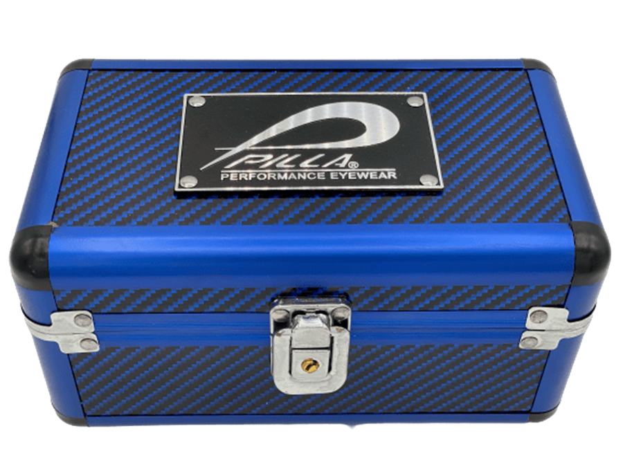 Pilla Aluminium Case (3 Compartments) - Blue