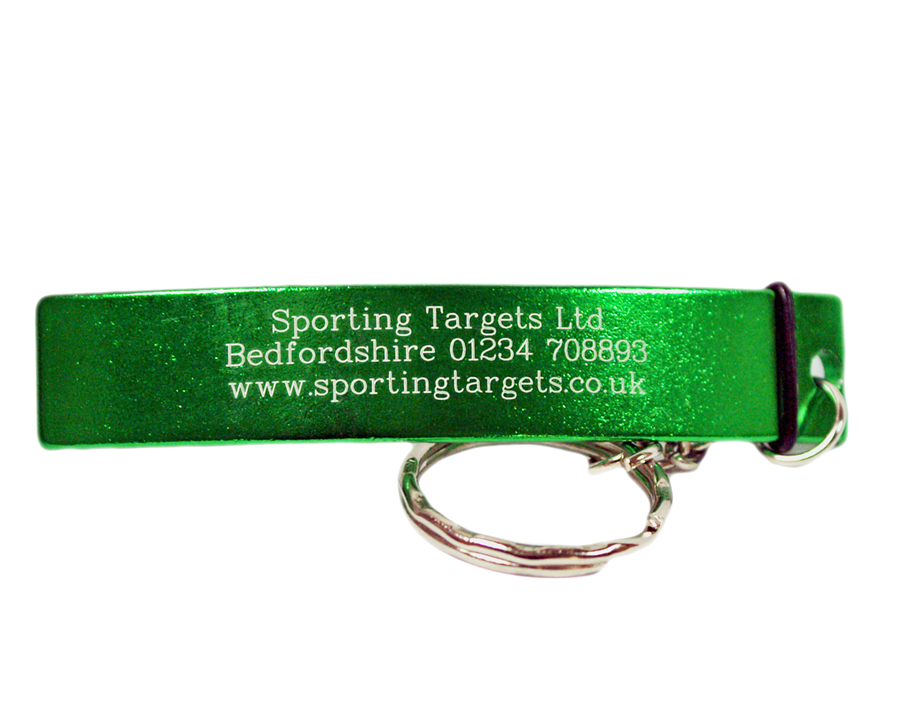 Sporting Targets Bottle Opener Keyring - Green