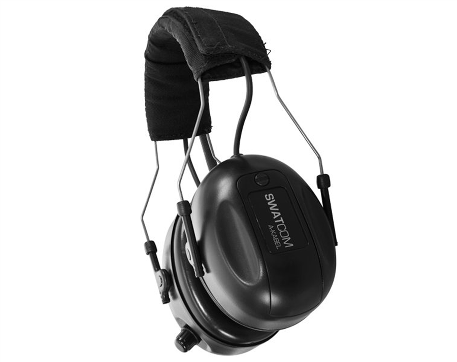 Swatcom A-Kabel FM Radio Headset - Black ear defenders - Image 2