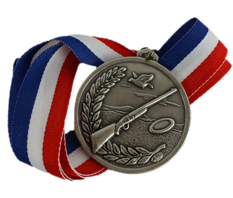 Shotgun Winner Medal - Red, White & Blue Ribbon