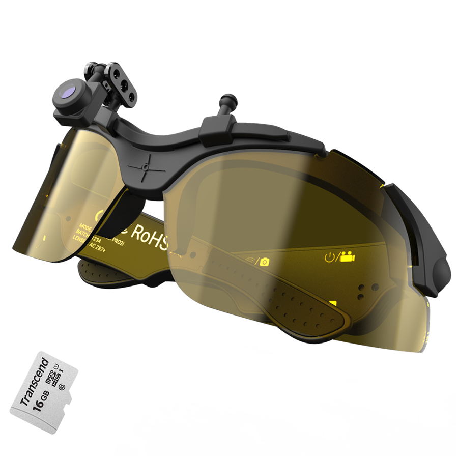 AimCam Pro 2i Glasses Fully Loaded Kit - Black Frame