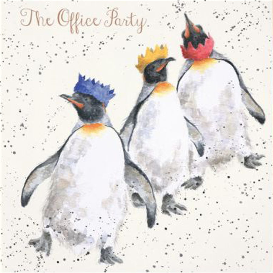 Wrendale Christmas Card - The Office Party